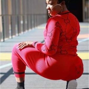 Red GG Jogger set